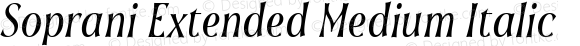 Soprani Extended Medium Italic
