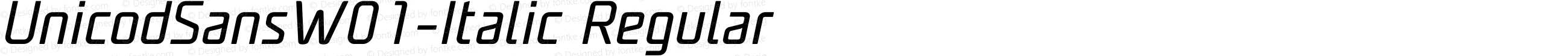 Unicod Sans W01 Italic