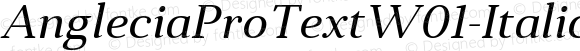AngleciaProTextW01-Italic Regular Version 1.00