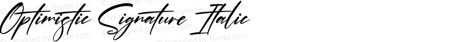 Optimistic Signature Italic