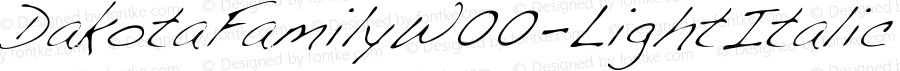 Dakota Family W00 Light Italic