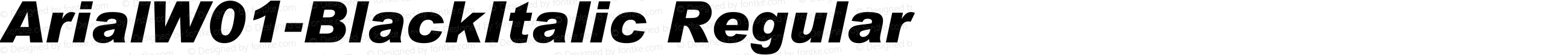 ArialW01-BlackItalic Regular