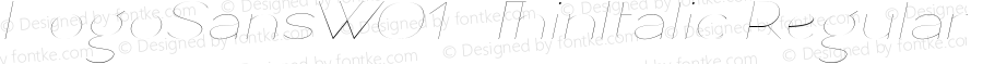Logo Sans W01 Thin Italic