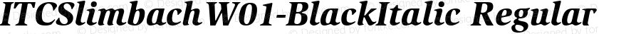 ITCSlimbachW01-BlackItalic Regular