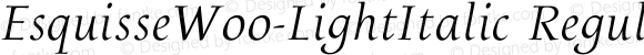 EsquisseW00-LightItalic Regular