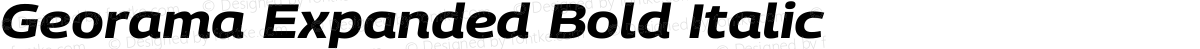 Georama Expanded Bold Italic