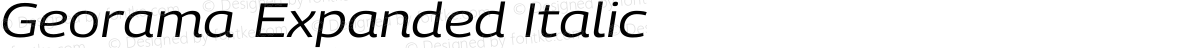 Georama Expanded Italic