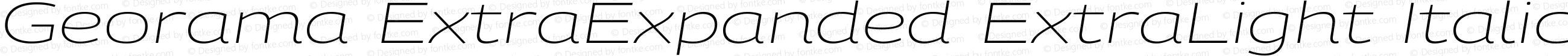 Georama ExtraExpanded ExtraLight Italic