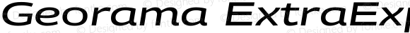 Georama ExtraExpanded Medium Italic