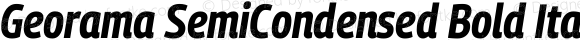 Georama SemiCondensed Bold Italic