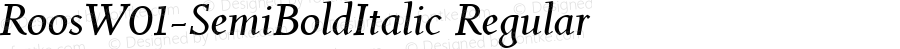 Roos W01 Semi Bold Italic