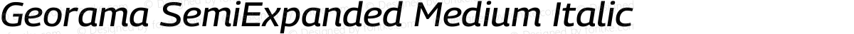 Georama SemiExpanded Medium Italic