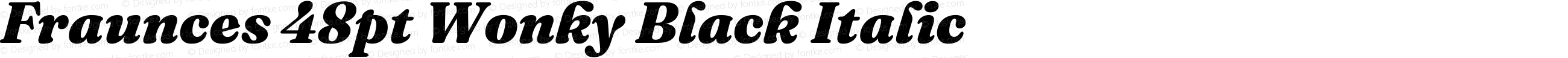 Fraunces 48pt Wonky Black Italic