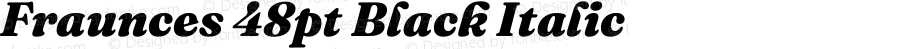 Fraunces 48pt Black Italic