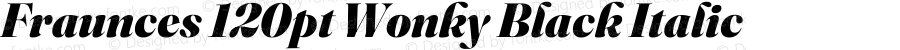 Fraunces 120pt Wonky Black Italic
