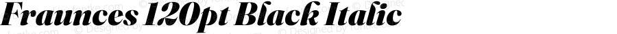 Fraunces 120pt Black Italic