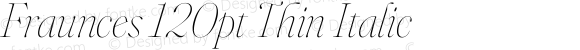 Fraunces 120pt Thin Italic