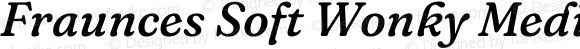 Fraunces Soft Wonky Medium Italic