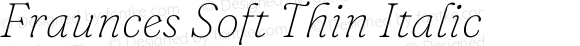 Fraunces Soft Thin Italic