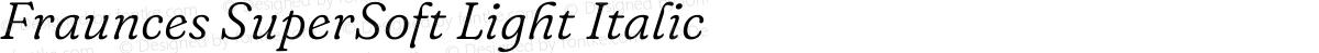 Fraunces SuperSoft Light Italic