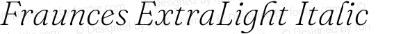 Fraunces ExtraLight Italic