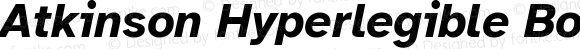 Atkinson Hyperlegible Bold Italic