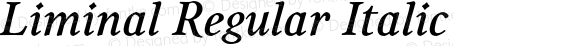 Liminal Regular Italic