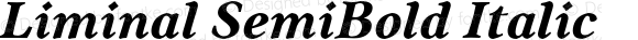 Liminal SemiBold Italic