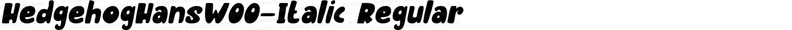 HedgehogHansW00-Italic Regular