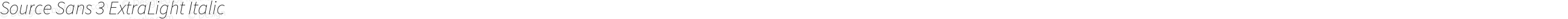 Source Sans 3 ExtraLight Italic