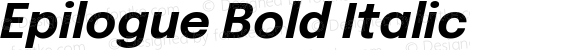 Epilogue Bold Italic