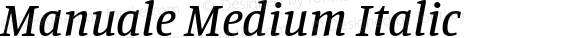 Manuale Medium Italic