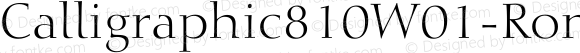 Calligraphic810W01-Roman Regular Version 1.00