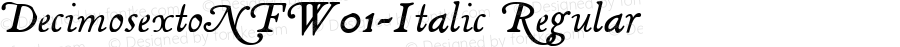 Decimosexto NF W01 Italic