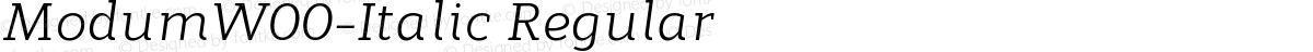 ModumW00-Italic Regular