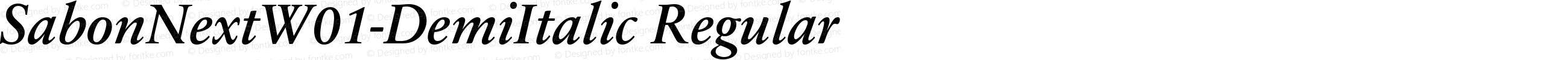 SabonNextW01-DemiItalic Regular