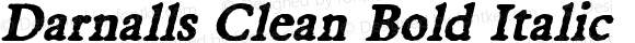 Darnalls Clean Bold Italic