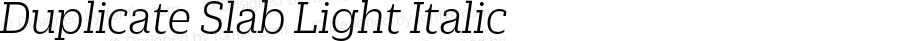 Duplicate Slab Light Italic