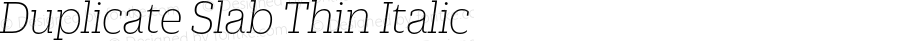 Duplicate Slab Thin Italic