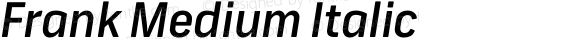 Frank Medium Italic
