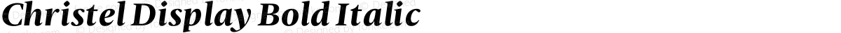 Christel Display Bold Italic