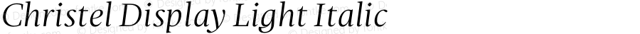 Christel Display Light Italic