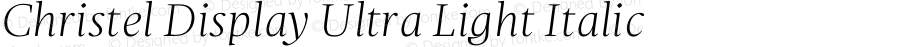 Christel Display Ultra Light Italic