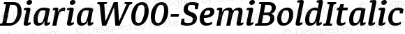 Diaria W00 SemiBold Italic