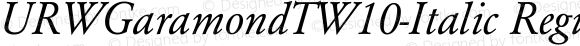 URWGaramondTW10-Italic Regular