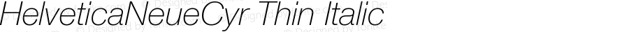 HelveticaNeueCyr-ThinItalic