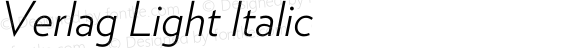 Verlag Light Italic