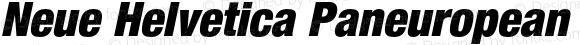 Neue Helvetica Paneuropean 97 Condensed Black Oblique