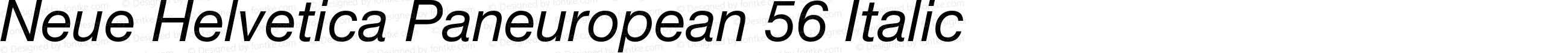 Neue Helvetica Paneuropean 56 Italic