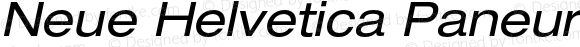 Neue Helvetica Paneuropean 53 Extended Oblique